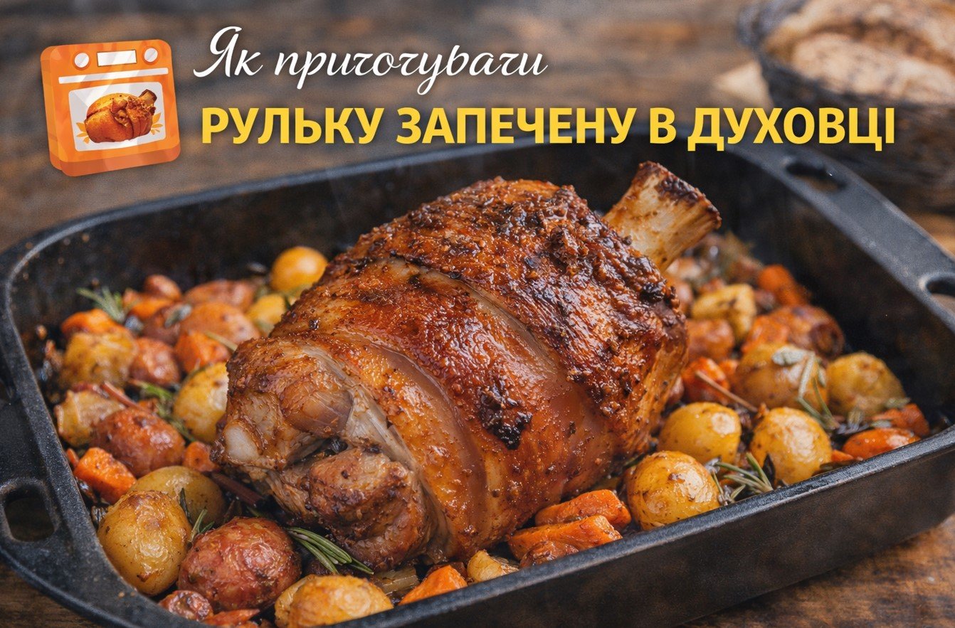 Рулька запечена в духовці