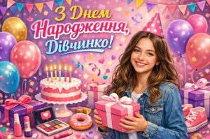 З днем народження дівчинці підлітку